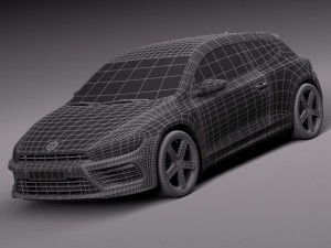 Volkswagen Scirocco R 2015 3D Model