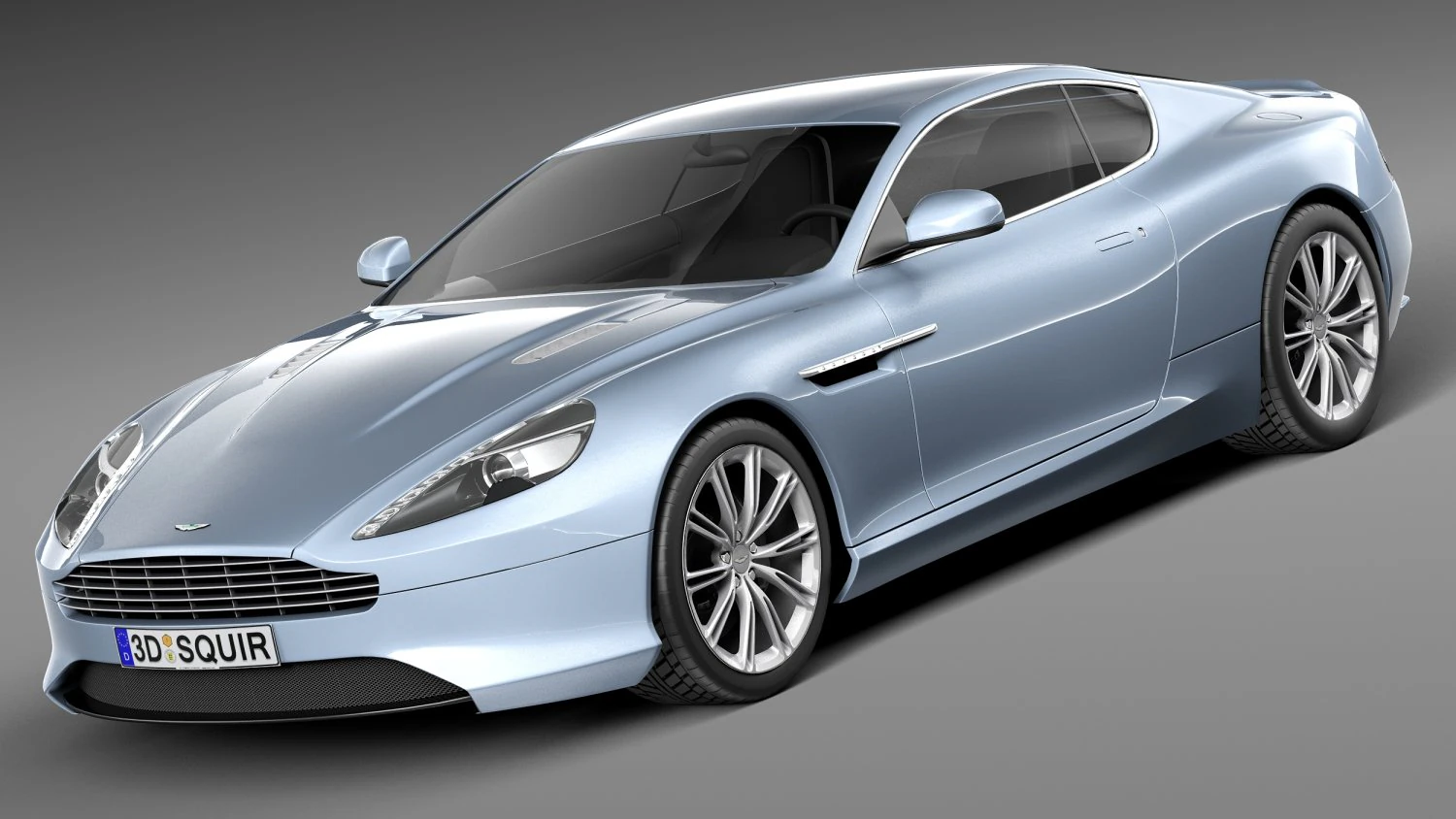 Aston Martin DB9 2013 3D Model .c4d .max .obj .3ds .fbx .stl .blend