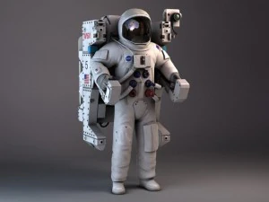 NASA MMU 宇宙飛行士とバックパック 3Dモデル