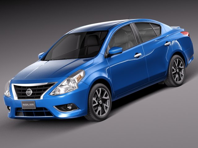Nissan Versa Sedan 2015 3D Модель .c4d .max .obj .3ds .fbx .stl .blend 