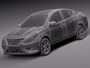 Nissan Versa Sedan 2015 3D Модель