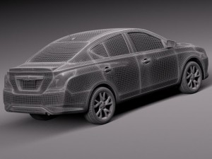 Nissan Versa Sedan 2015 3D Модель