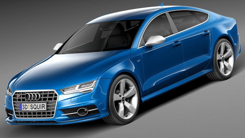 Audi S7 Sportback 2015 3D 模型 .c4d .max .obj .3ds .fbx .stl .blend 