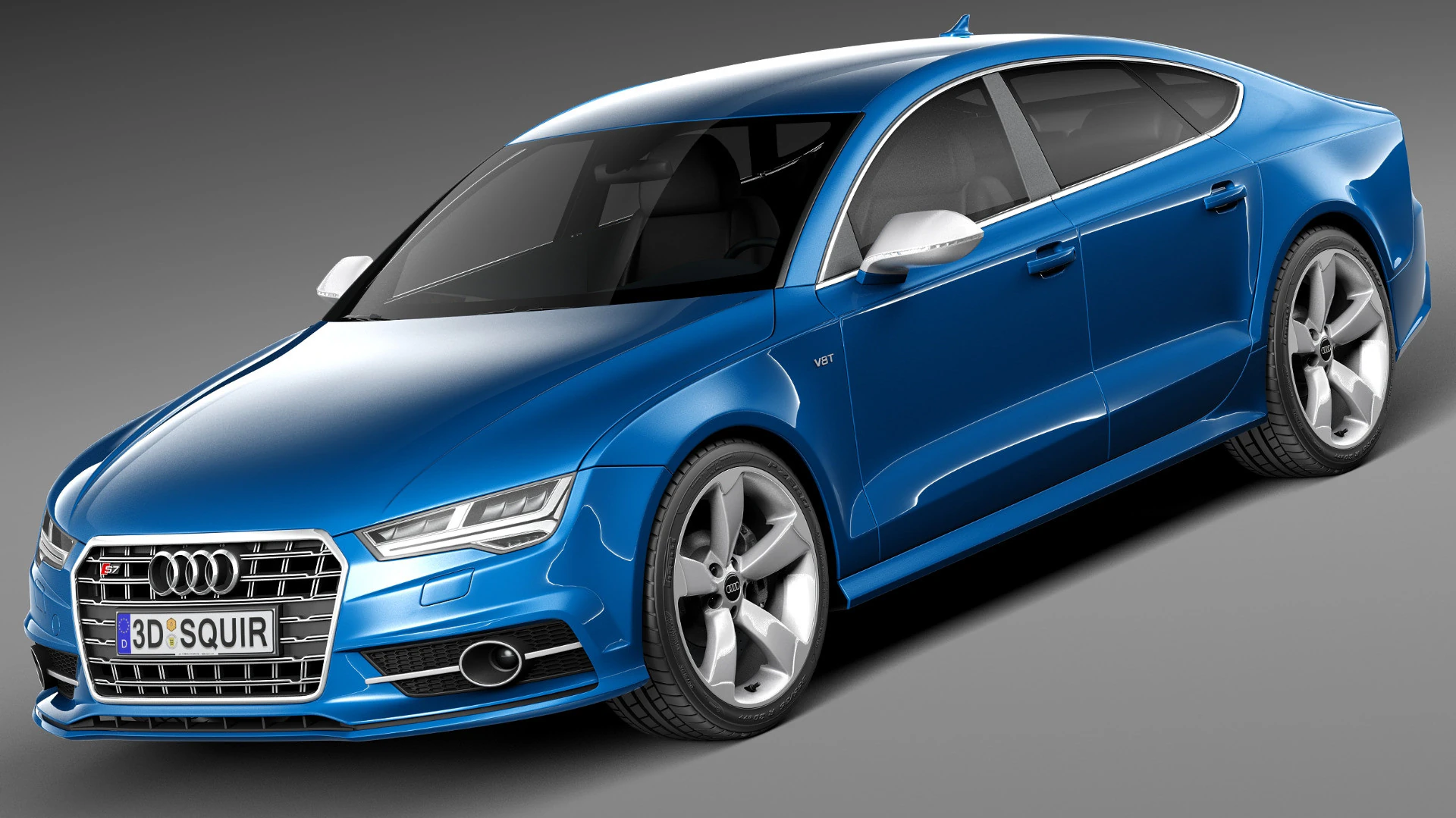 Audi S7 Sportback 2015 3D Model .c4d .max .obj .3ds .fbx .stl .blend