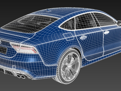 Audi S7 Sportback 2015 3D 模型