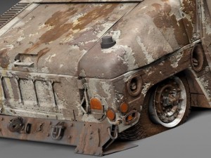 Hummer HMMWV Destroyed Modelo 3D