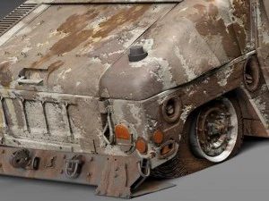 Hummer HMMWV destru&iacute;do Modelo 3D