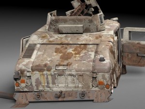 Hummer HMMWV Destroyed Modelo 3D
