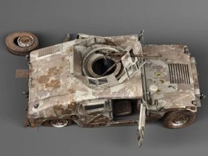 Hummer HMMWV destru&iacute;do Modelo 3D