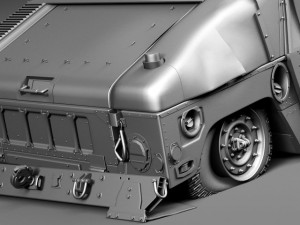 Hummer HMMWV Destroyed Modelo 3D