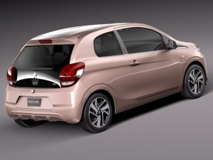 Peugeot 108 3-door 2015 3D मॉडल