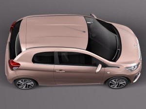 Peugeot 108 3-door 2015 3D मॉडल