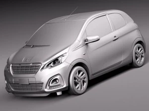 Peugeot 108 3-door 2015 3D Model
