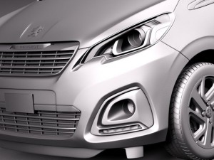 Peugeot 108 3-door 2015 3D मॉडल