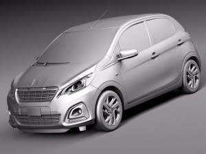 Peugeot 108 5-door 2015 3D Model