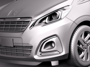 Peugeot 108 5-door 2015 3D Model