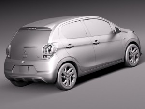 Peugeot 108 5-door 2015 3D Model