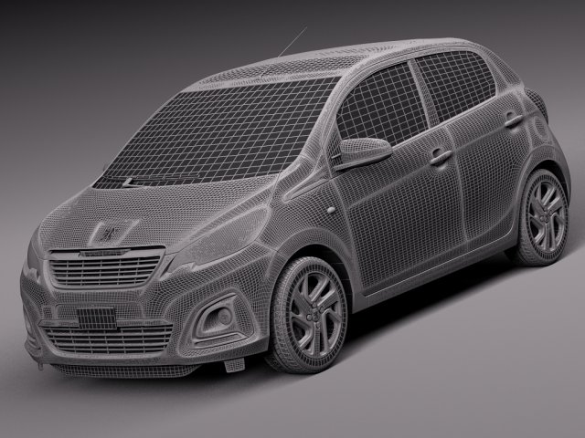 Download peugeot 108 5 door 2015 3D Model