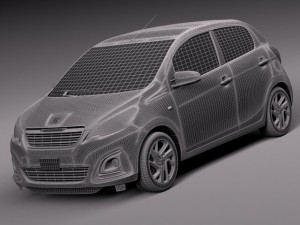 Peugeot 108 5-door 2015 3D Model