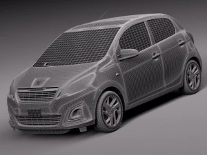 Peugeot 108 5-door 2015 3D Model