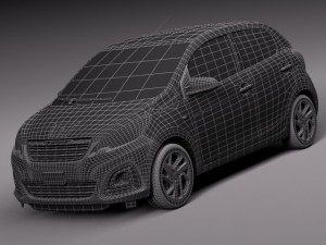 Peugeot 108 5-door 2015 3D Model