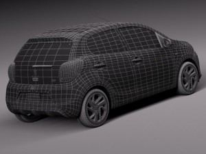 Peugeot 108 5-door 2015 3D Model