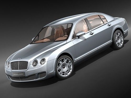 Bentley Continental Flying Spur Speed 2009 Modello 3D .c4d .max .obj .3ds .fbx .stl .blend 