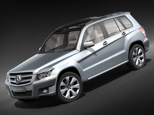 Mercedes-Benz GLK 2009 3D Model .c4d .max .obj .3ds .fbx .stl .blend 