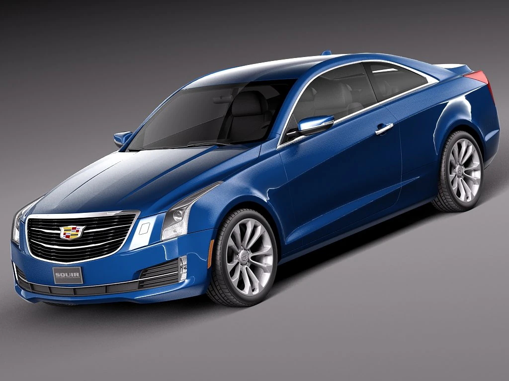 Cadillac ATS Coupe 2015 3D Model .c4d .max .obj .3ds .fbx .stl .blend
