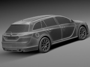 Opel Insignia Country Tourer 2014 3D Model