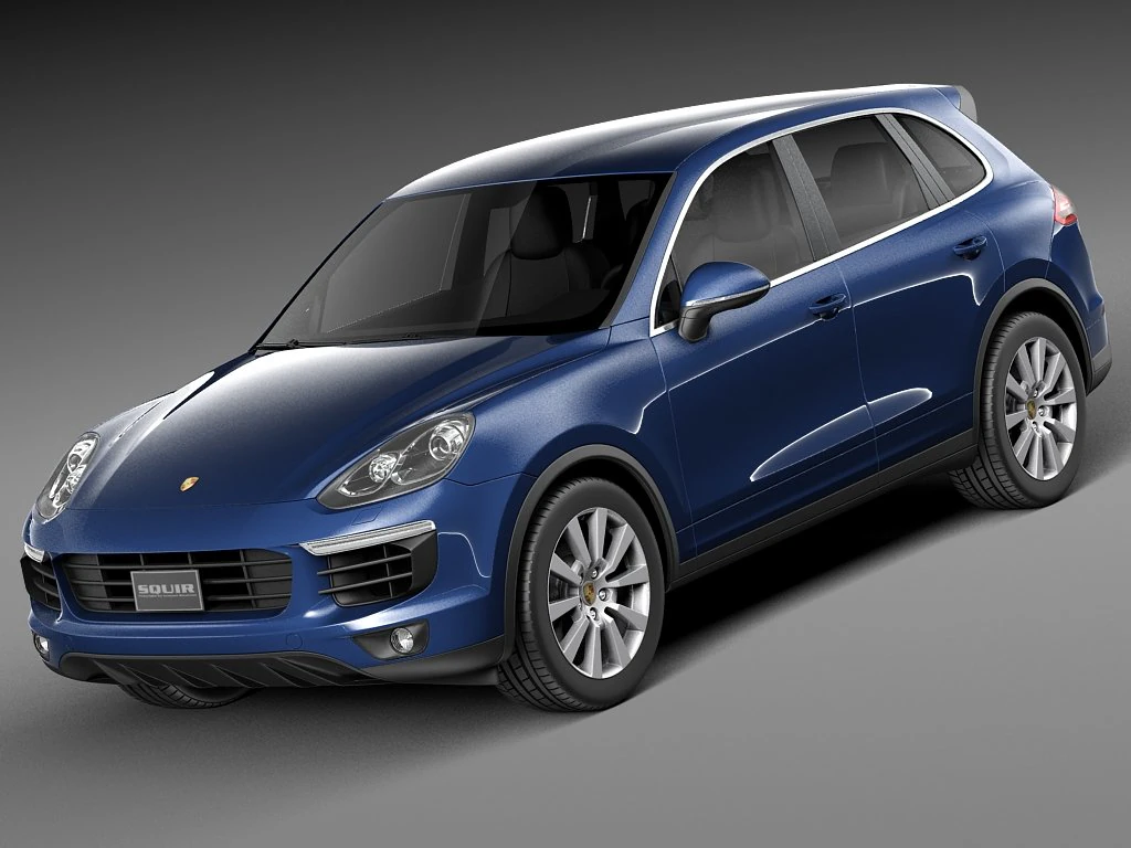 Porsche Cayenne S 2015 3D Model .c4d .max .obj .3ds .fbx .stl .blend