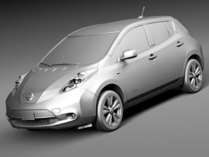 Nissan Leaf 2014 Modelo 3D