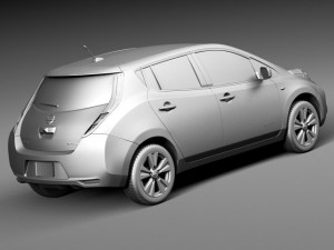 Nissan Leaf 2014 Modelo 3D