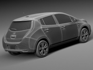 Nissan Leaf 2014 Modelo 3D
