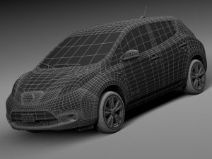 Nissan Leaf 2014 Modelo 3D