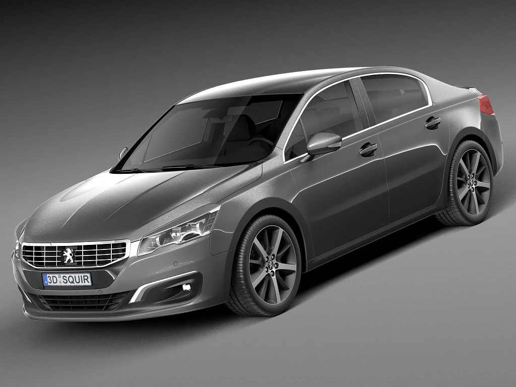 Peugeot 508 Sedan 2015 3D Model .c4d .max .obj .3ds .fbx .stl .blend 