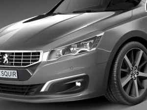 Peugeot 508 Sedan 2015 3D Модель