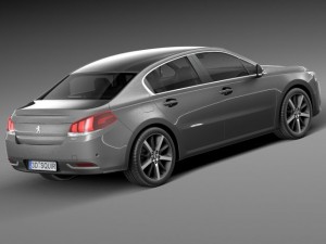 Peugeot 508 Sedan 2015 3D Модель