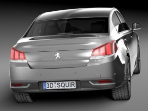 Peugeot 508 Sedan 2015 3D Модель