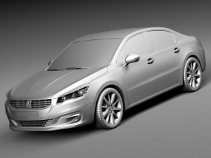 Peugeot 508 Sedan 2015 3D Модель