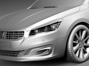 Peugeot 508 Sedan 2015 3D Модель