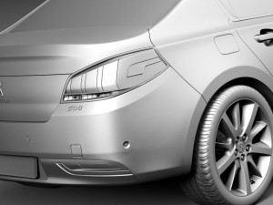Peugeot 508 Sedan 2015 3D Модель