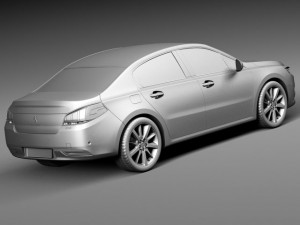 Peugeot 508 Sedan 2015 3D Модель