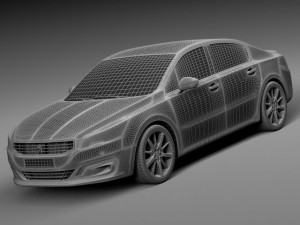 Peugeot 508 Sedan 2015 3D Модель