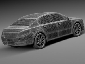 Peugeot 508 Sedan 2015 3D Модель