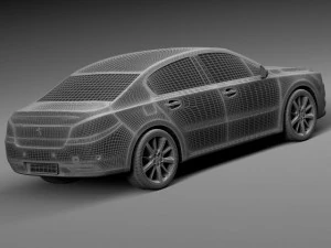 Peugeot 508 Sedan 2015 3D Model