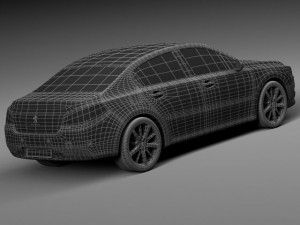 Peugeot 508 Sedan 2015 3D Модель