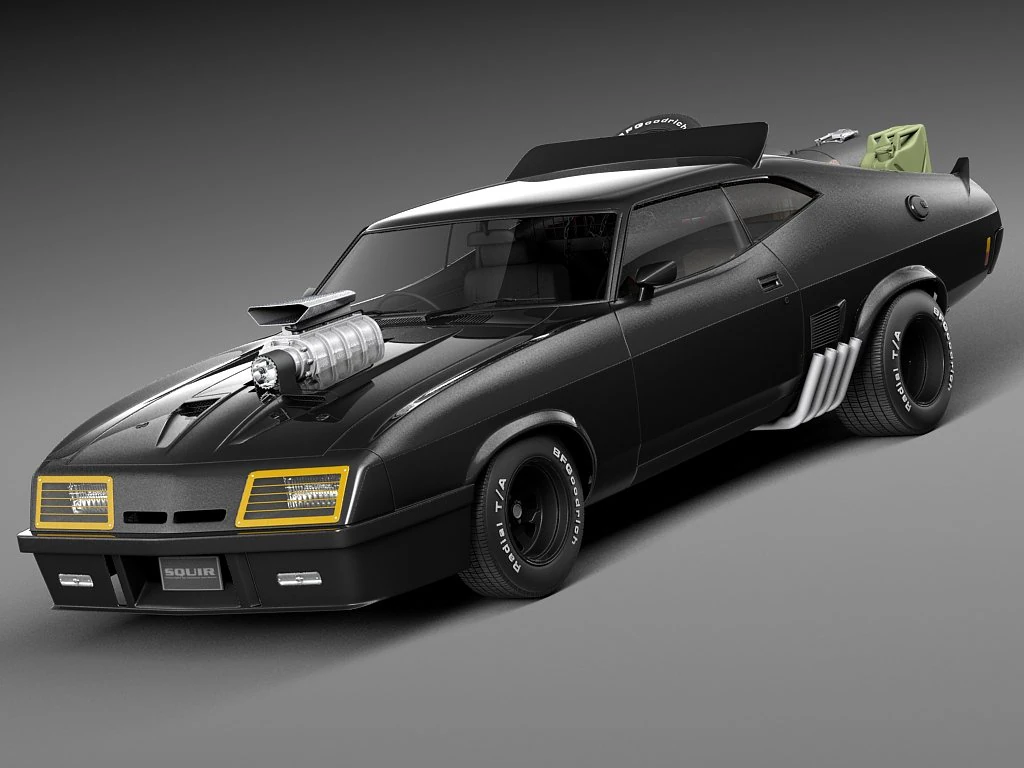 Falcon 1973 MadMax Interceptor Movie Car 3D Model .c4d .max .obj .3ds .fbx .stl .blend