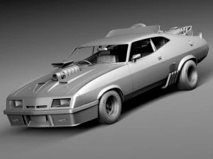 Falcon 1973 MadMax Interceptor Movie Car 3D Model
