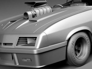Falcon 1973 MadMax Interceptor Movie Car 3D Модель